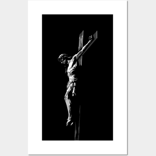 Crucifixion of Jesus Christ in Grayscale Posters and Art